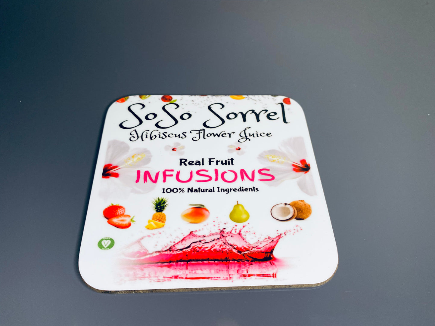 SoSo Sorrel Fruit Infusions Hot Drinks Coaster